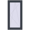 Ціноутворення Балконні двері 750x1500 мм REHAU Euro 60 ANTHRACITE_GREY_STRUKTURAL з двох сторін