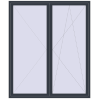 Ціноутворення Балконні двері 2000x2380 мм REHAU Euro 70 ANTHRACITE_GREY_STRUKTURAL з двох сторін