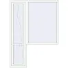 Ціноутворення Балконні двері 1600x2200 мм REHAU Euro 70 Білий (RAL 9016) з двох сторін