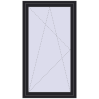 Ціноутворення Балконні двері 1000x1800 мм REHAU Euro 70 BLACK_ULTI-MATT з двох сторін
