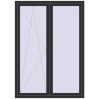 Ціноутворення Балконні двері 1500x2100 мм REHAU Euro 70 ANTHRACITE_GREY_GLATT з двох сторін
