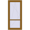 Ціноутворення Балконні двері 860x1820 мм REHAU Euro 60 LIGHT_OAK з двох сторін