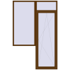 Ціноутворення Балконні двері 1760x2700 мм REHAU Euro 70 WALNUT з двох сторін