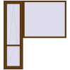 Ціноутворення Балконні двері 2100x2300 мм REHAU Euro 60 WALNUT з двох сторін