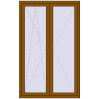 Ціноутворення Балконні двері 1300x2000 мм REHAU Euro 70 GOLDEN OAK з двох сторін