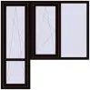 Ціноутворення Балконні двері 1800x1800 мм REHAU Euro 70 BLACK_BROWN з двох сторін