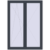 Ціноутворення Балконні двері 1500x2100 мм REHAU Euro 70 ANTHRACITE_GREY_STRUKTURAL з двох сторін