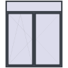 Ціноутворення Балконні двері 2090x2450 мм REHAU Euro 70 ANTHRACITE_GREY_STRUKTURAL з двох сторін