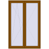 Ціноутворення Балконні двері 1400x2100 мм REHAU Euro 60 GOLDEN OAK з двох сторін
