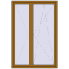 Ціноутворення Балконні двері 1400x2070 мм REHAU Euro 70 LIGHT_OAK з двох сторін