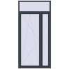 Ціноутворення Балконні двері 1300x2700 мм REHAU SYNEGO MD ANTHRACITE_GREY_STRUKTURAL з двох сторін