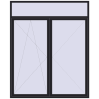 Ціноутворення Балконні двері 2200x2700 мм REHAU Euro 70 BLACK_ULTI-MATT з двох сторін