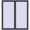 Ціноутворення Балконні двері 1960x2160 мм REHAU Euro 60 ANTHRACITE_GREY_STRUKTURAL з двох сторін