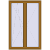 Ціноутворення Балконні двері 1400x2100 мм REHAU Euro 70 LIGHT_OAK з двох сторін