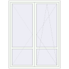 Ціноутворення Балконні двері 1600x2100 мм REHAU Euro 60 Білий (RAL 9016) з двох сторін