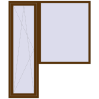 Ціноутворення Балконні двері 1900x2250 мм REHAU Euro 70 WALNUT з двох сторін