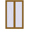 Ціноутворення Балконні двері 1400x2200 мм REHAU Euro 70 LIGHT_OAK з двох сторін