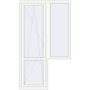 Ціноутворення Балконні двері 1250x2170 мм REHAU Euro 60 Білий (RAL 9016) з двох сторін