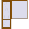 Ціноутворення Балконні двері 2000x2200 мм REHAU Euro 60 GOLDEN OAK з двох сторін
