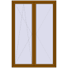 Ціноутворення Балконні двері 1400x2100 мм REHAU Euro 60 GOLDEN OAK з двох сторін