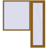 Ціноутворення Балконні двері 1990x2220 мм REHAU Euro 70 LIGHT_OAK з двох сторін