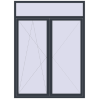 Ціноутворення Балконні двері 1750x2400 мм REHAU Euro 70 ANTHRACITE_GREY_STRUKTURAL ззовні