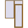 Ціноутворення Балконні двері 1760x2700 мм REHAU Euro 70 LIGHT_OAK з двох сторін
