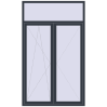 Ціноутворення Балконні двері 1500x2500 мм REHAU Euro 70 ANTHRACITE_GREY_STRUKTURAL з двох сторін