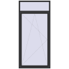 Ціноутворення Балконні двері 1170x2500 мм REHAU Euro 70 ANTHRACITE_GREY_GLATT з двох сторін