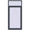 Ціноутворення Балконні двері 1000x2100 мм REHAU SYNEGO MD ANTHRACITE_GREY_STRUKTURAL з двох сторін