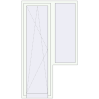 Ціноутворення Балконні двері 1250x2170 мм REHAU Euro 60 Білий (RAL 9016) з двох сторін