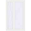Ціноутворення Балконні двері 1280x2100 мм REHAU Euro 70 Білий (RAL 9016) з двох сторін