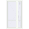 Ціноутворення Балконні двері 1200x2200 мм REHAU Euro 60 Білий (RAL 9016) з двох сторін