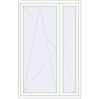 Ціноутворення Балконні двері 1360x2100 мм REHAU Euro 60 Білий (RAL 9016) з двох сторін