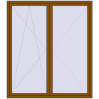 Ціноутворення Балконні двері 1800x2050 мм REHAU Euro 70 GOLDEN OAK ззовні