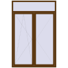 Ціноутворення Балконні двері 1600x2400 мм REHAU Euro 60 WALNUT з двох сторін