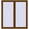 Ціноутворення Балконні двері 1750x1890 мм REHAU Euro 60 WALNUT з двох сторін