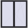 Ціноутворення Балконні двері 2000x2050 мм REHAU SYNEGO MD BLACK_ULTI-MATT ззовні