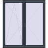 Ціноутворення Балконні двері 1800x2000 мм REHAU Euro 70 ANTHRACITE_GREY_STRUKTURAL ззовні