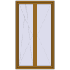 Ціноутворення Балконні двері 1200x2100 мм REHAU Euro 60 LIGHT_OAK з двох сторін