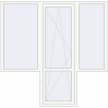 Ціноутворення Балконні двері 2140x2130 мм REHAU Euro 70 Білий (RAL 9016) з двох сторін