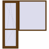 Ціноутворення Балконні двері 1960x2140 мм REHAU Euro 70 WALNUT з двох сторін