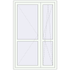 Ціноутворення Балконні двері 1200x1900 мм REHAU Euro 70 Білий (RAL 9016) з двох сторін