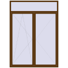 Ціноутворення Балконні двері 1750x2400 мм REHAU Euro 70 WALNUT ззовні
