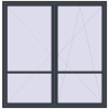 Ціноутворення Балконні двері 2250x2300 мм REHAU Euro 60 ANTHRACITE_GREY_STRUKTURAL з двох сторін