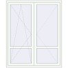 Ціноутворення Балконні двері 1500x1800 мм REHAU Euro 70 Білий (RAL 9016) з двох сторін
