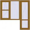 Ціноутворення Балконні двері 1800x1800 мм REHAU SYNEGO MD LIGHT_OAK з двох сторін