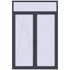 Ціноутворення Балконні двері 1600x2400 мм REHAU Euro 60 ANTHRACITE_GREY_STRUKTURAL з двох сторін