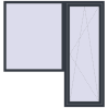 Ціноутворення Балконні двері 2000x2100 мм REHAU Euro 60 ANTHRACITE_GREY_STRUKTURAL з двох сторін