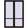 Ціноутворення Балконні двері 1500x2100 мм REHAU Euro 60 BLACK_BROWN з двох сторін